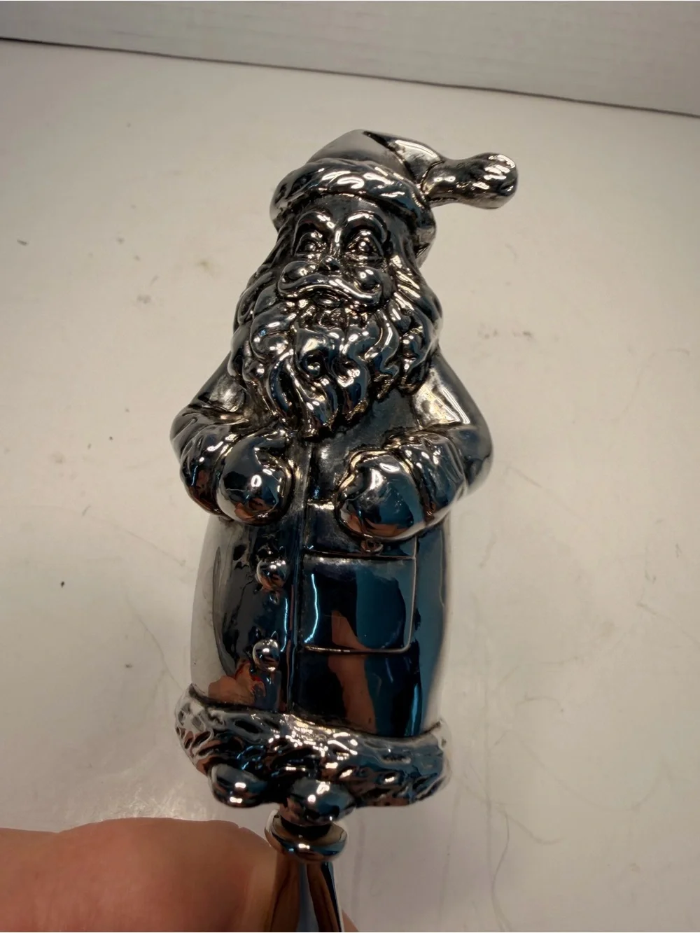 Mud Pie Silver-Tone Santa Claus Handle Cheese Spreader